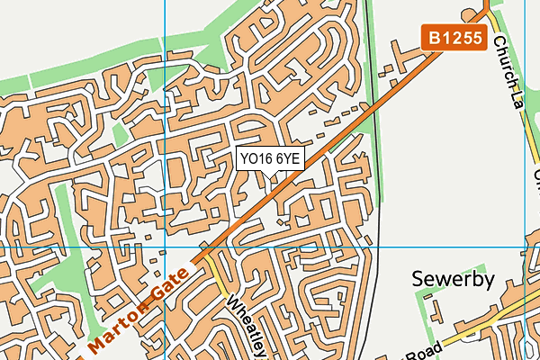 YO16 6YE map - OS VectorMap District (Ordnance Survey)