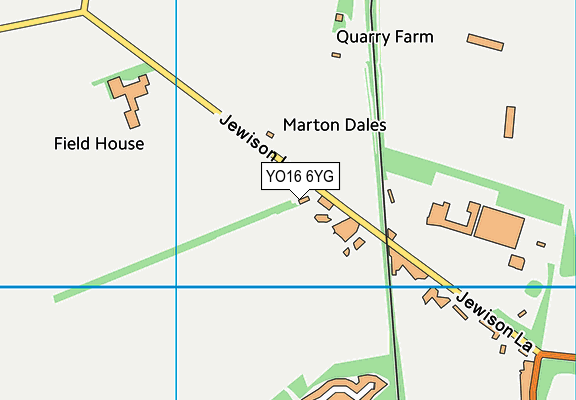 YO16 6YG map - OS VectorMap District (Ordnance Survey)