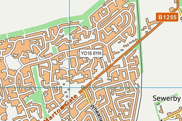 YO16 6YH map - OS VectorMap District (Ordnance Survey)