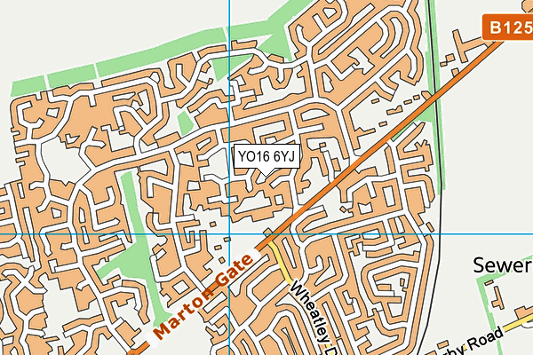 YO16 6YJ map - OS VectorMap District (Ordnance Survey)