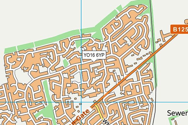 YO16 6YP map - OS VectorMap District (Ordnance Survey)