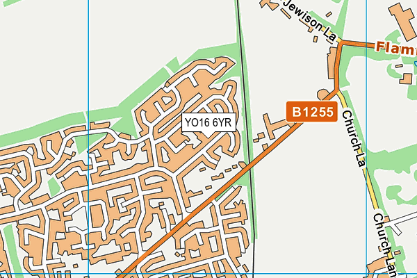 YO16 6YR map - OS VectorMap District (Ordnance Survey)