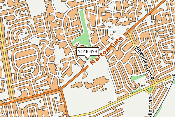 YO16 6YS map - OS VectorMap District (Ordnance Survey)