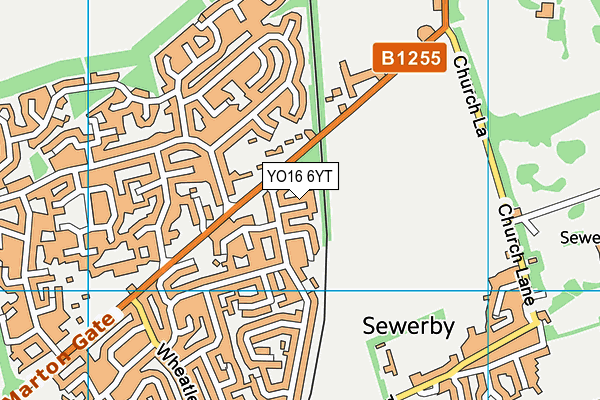 YO16 6YT map - OS VectorMap District (Ordnance Survey)