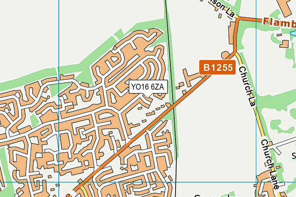YO16 6ZA map - OS VectorMap District (Ordnance Survey)