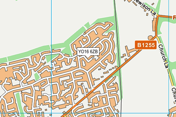 YO16 6ZB map - OS VectorMap District (Ordnance Survey)