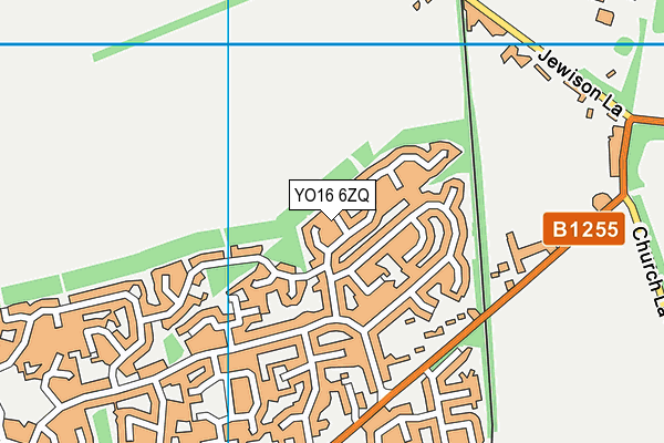 YO16 6ZQ map - OS VectorMap District (Ordnance Survey)
