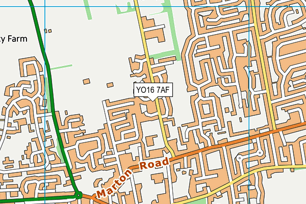 YO16 7AF map - OS VectorMap District (Ordnance Survey)