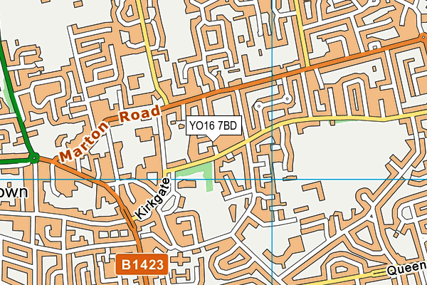 YO16 7BD map - OS VectorMap District (Ordnance Survey)