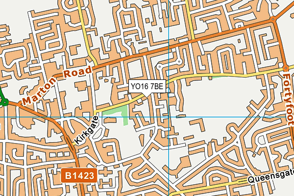 YO16 7BE map - OS VectorMap District (Ordnance Survey)