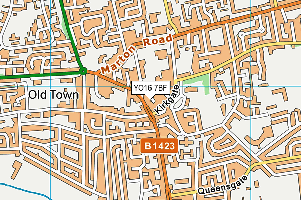 YO16 7BF map - OS VectorMap District (Ordnance Survey)
