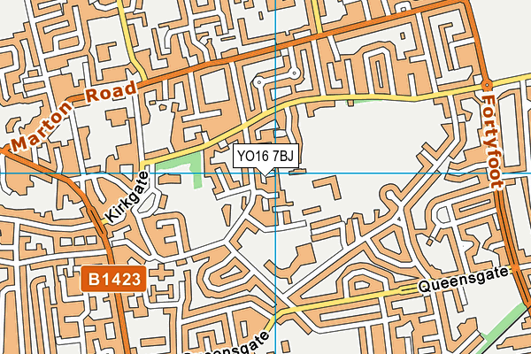 YO16 7BJ map - OS VectorMap District (Ordnance Survey)