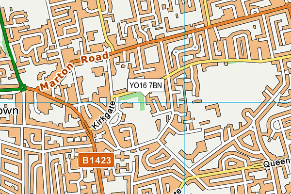 YO16 7BN map - OS VectorMap District (Ordnance Survey)