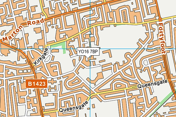 YO16 7BP map - OS VectorMap District (Ordnance Survey)