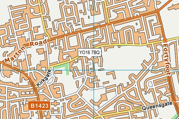 YO16 7BQ map - OS VectorMap District (Ordnance Survey)