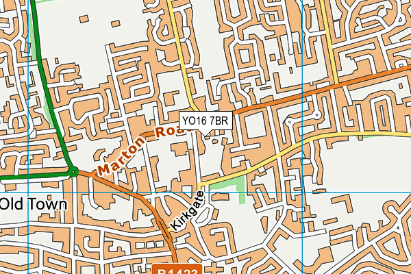 YO16 7BR map - OS VectorMap District (Ordnance Survey)