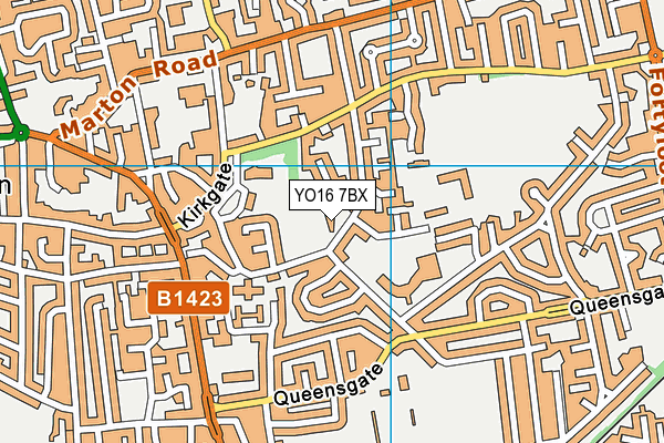 YO16 7BX map - OS VectorMap District (Ordnance Survey)