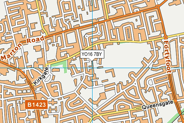 YO16 7BY map - OS VectorMap District (Ordnance Survey)