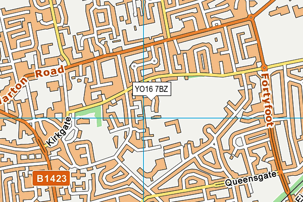 YO16 7BZ map - OS VectorMap District (Ordnance Survey)