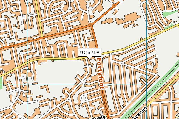 YO16 7DA map - OS VectorMap District (Ordnance Survey)