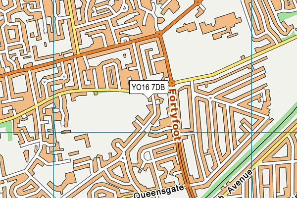 YO16 7DB map - OS VectorMap District (Ordnance Survey)