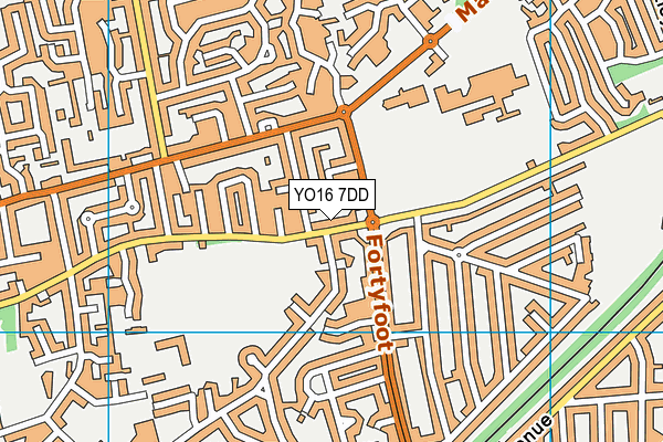 YO16 7DD map - OS VectorMap District (Ordnance Survey)
