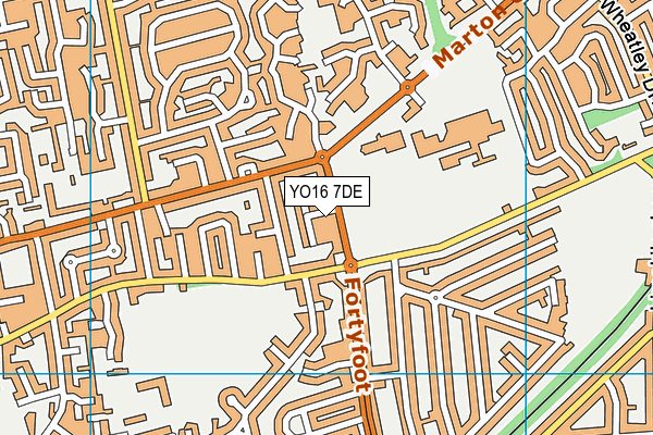 YO16 7DE map - OS VectorMap District (Ordnance Survey)
