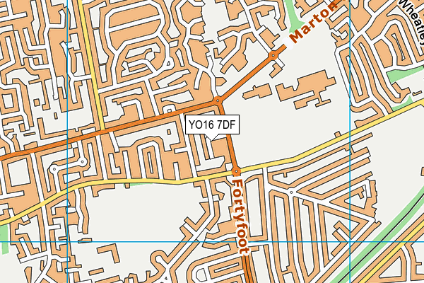 YO16 7DF map - OS VectorMap District (Ordnance Survey)