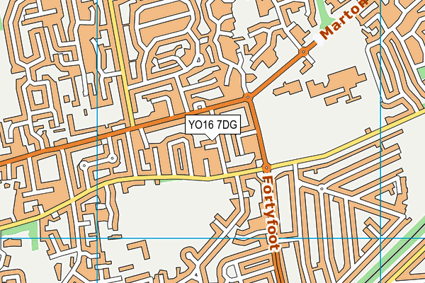 YO16 7DG map - OS VectorMap District (Ordnance Survey)