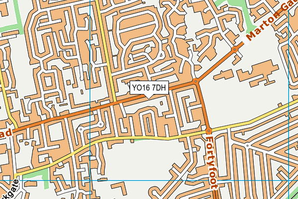 YO16 7DH map - OS VectorMap District (Ordnance Survey)