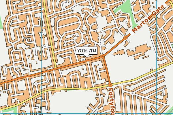 YO16 7DJ map - OS VectorMap District (Ordnance Survey)