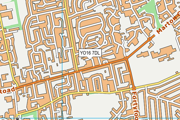 YO16 7DL map - OS VectorMap District (Ordnance Survey)