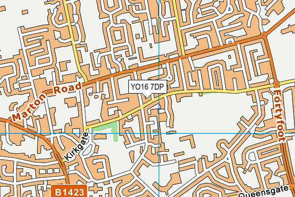 YO16 7DP map - OS VectorMap District (Ordnance Survey)