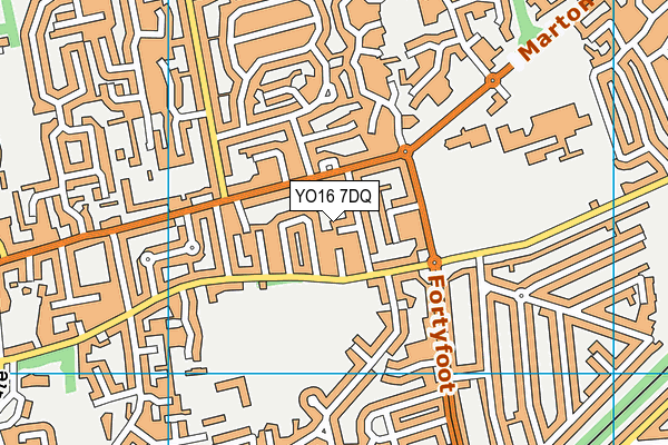 YO16 7DQ map - OS VectorMap District (Ordnance Survey)
