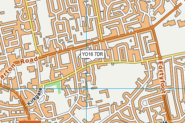 YO16 7DR map - OS VectorMap District (Ordnance Survey)