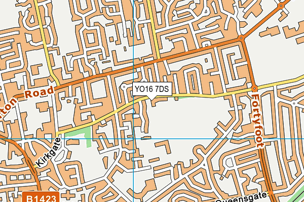 YO16 7DS map - OS VectorMap District (Ordnance Survey)