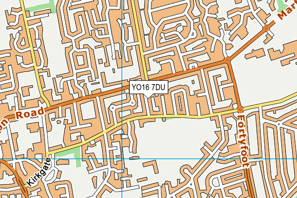YO16 7DU map - OS VectorMap District (Ordnance Survey)
