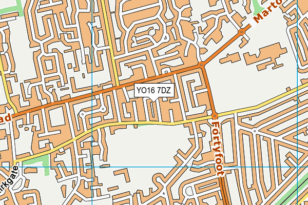 YO16 7DZ map - OS VectorMap District (Ordnance Survey)
