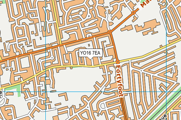 YO16 7EA map - OS VectorMap District (Ordnance Survey)