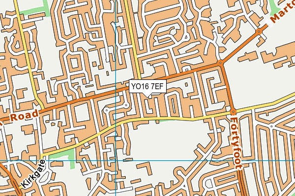 YO16 7EF map - OS VectorMap District (Ordnance Survey)