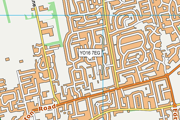 YO16 7EG map - OS VectorMap District (Ordnance Survey)