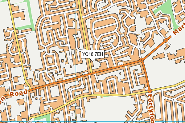 YO16 7EH map - OS VectorMap District (Ordnance Survey)