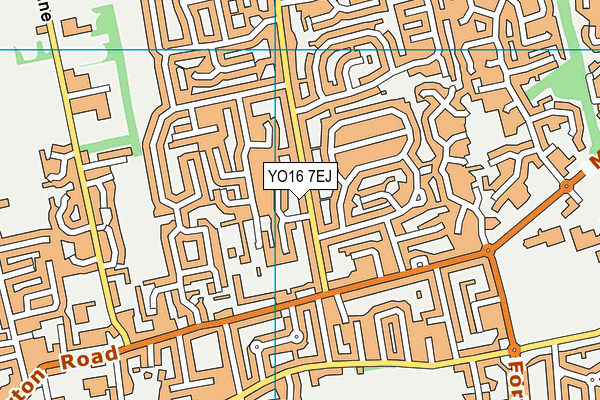 YO16 7EJ map - OS VectorMap District (Ordnance Survey)