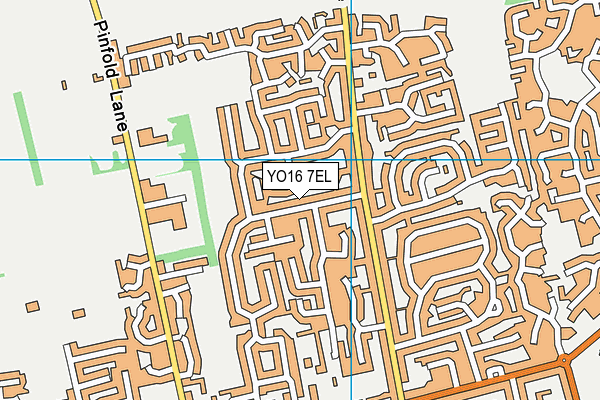 YO16 7EL map - OS VectorMap District (Ordnance Survey)