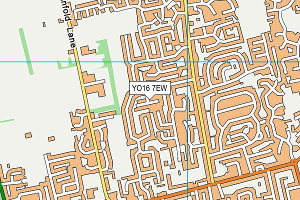 YO16 7EW map - OS VectorMap District (Ordnance Survey)