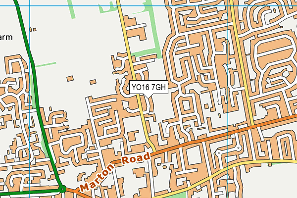 YO16 7GH map - OS VectorMap District (Ordnance Survey)