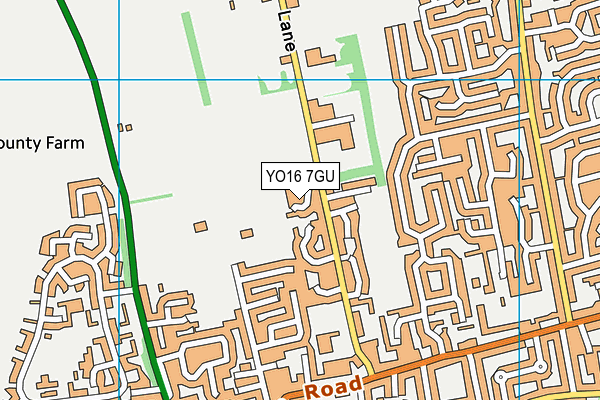YO16 7GU map - OS VectorMap District (Ordnance Survey)