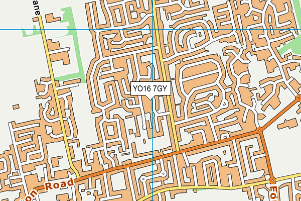 YO16 7GY map - OS VectorMap District (Ordnance Survey)