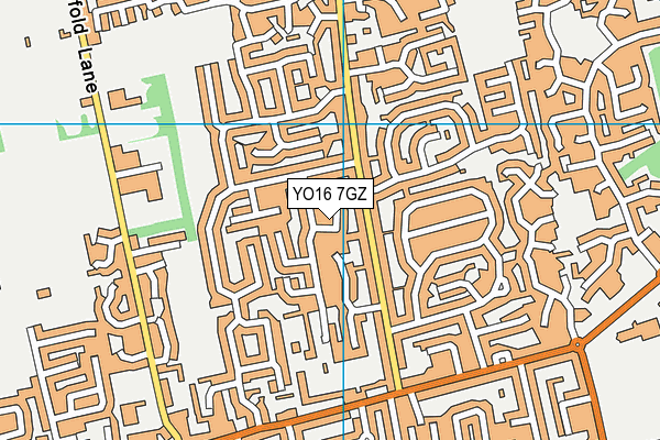 YO16 7GZ map - OS VectorMap District (Ordnance Survey)
