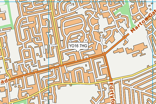 YO16 7HG map - OS VectorMap District (Ordnance Survey)